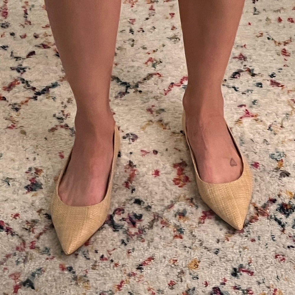 SUPER CUTE Flats “Wanda” Creamy/ Tan woven texture. Sam Edelman. Worn once. Sz 9 - Picture 3 of 8